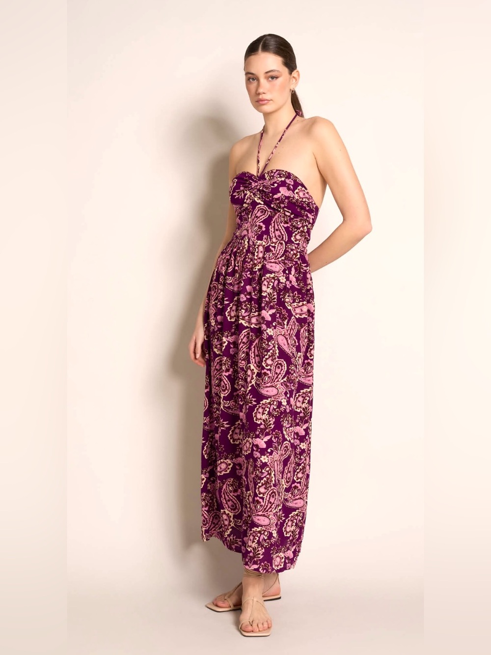 🌺 Free People Iris Floral Halter Jumpsuit Size Small 🌺